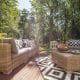 Cozy terrace surrounded by trees