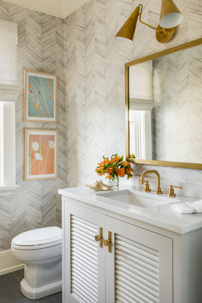 Chevron tapiz baño moderno