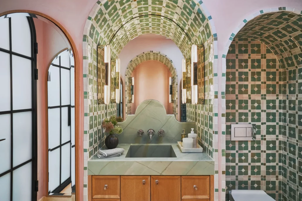 Zellige Home, Green Outdoor Bath